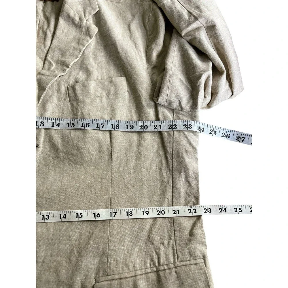Havanera Co Men XL Blazer Summer Breeze Beige Linen Blend Unstructured